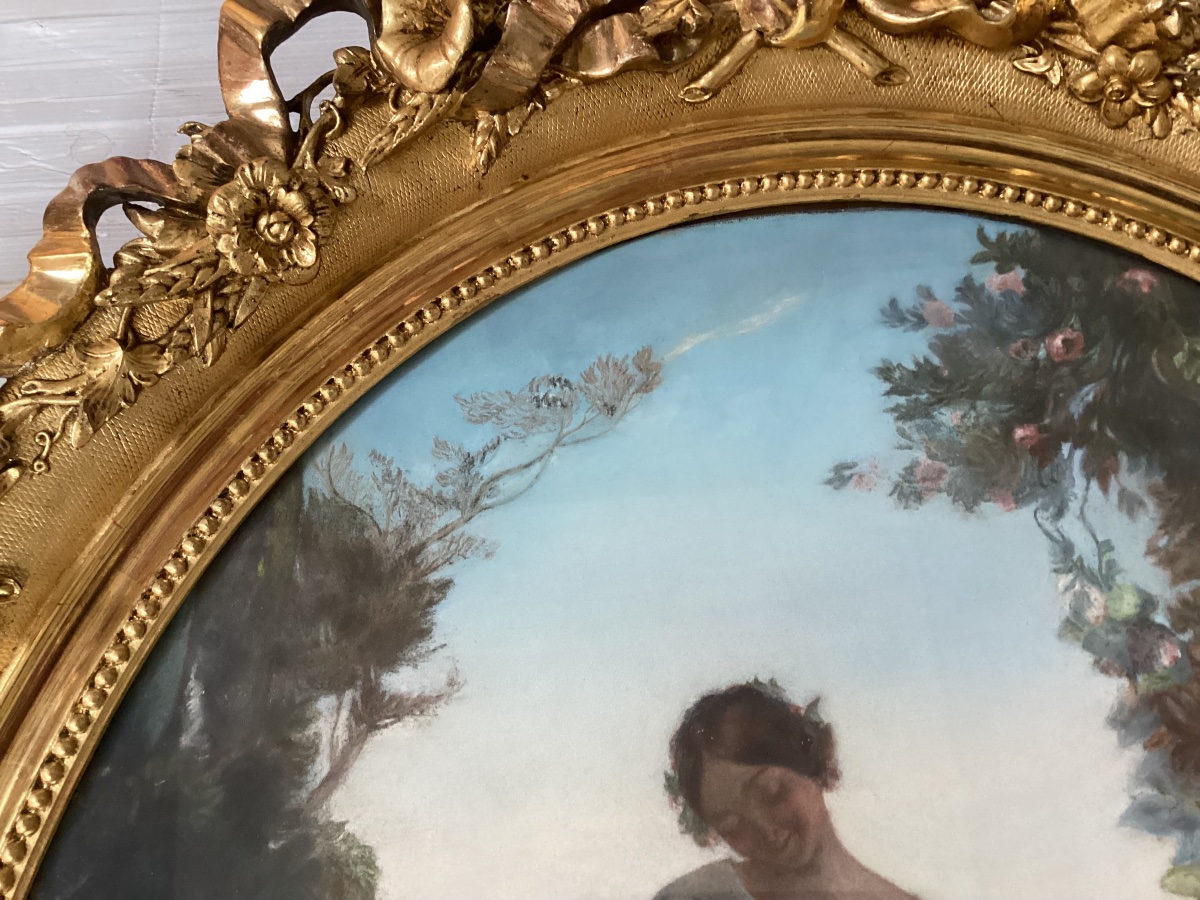 Important 19th-century Signed Pastel-photo-4