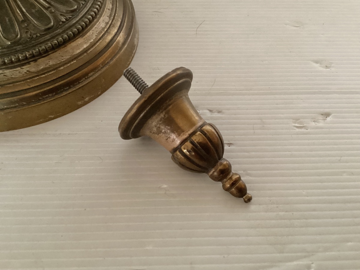 Louis XVI-style Silver-plated Bronze Lamp -photo-5