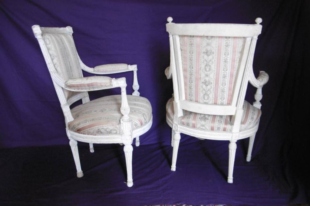 Paire De Fauteuils époque Louis XVI-photo-2