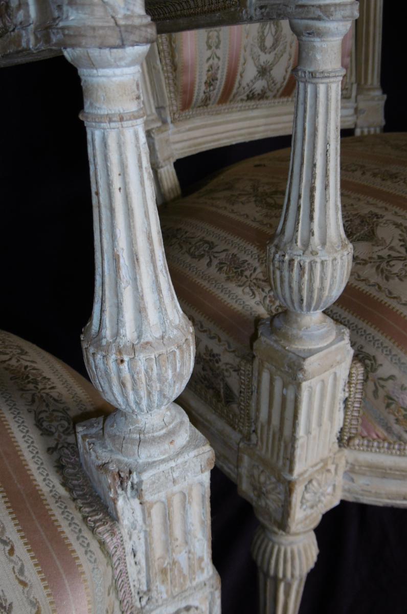 Paire De Fauteuils époque Louis XVI-photo-8