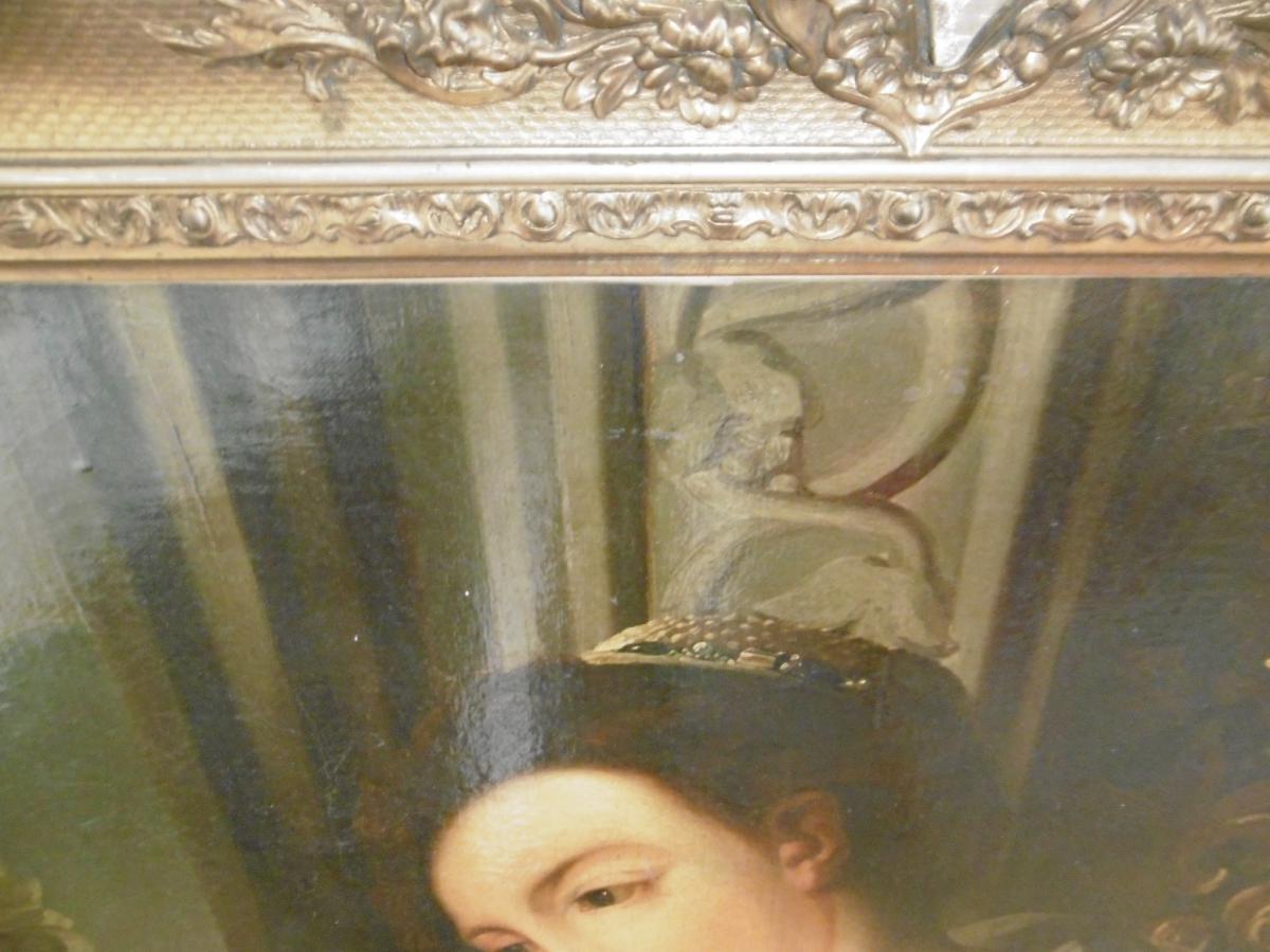 Grand Portrait De Dame XVIIIème-photo-5