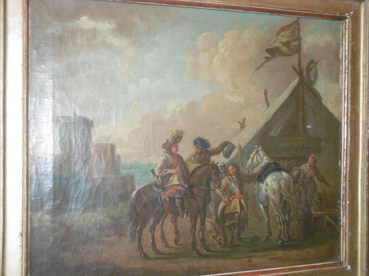 Paire d'Huiles Sur Toile XVIIIème-photo-3