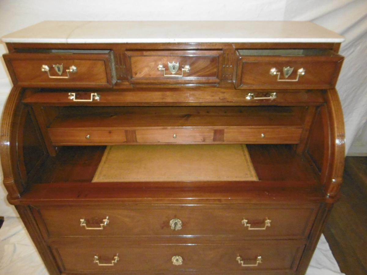 Cylinder Desk XVIIIth Stamped-photo-1