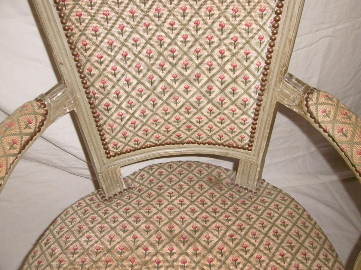 Paire De Fauteuils époque Louis XVI-photo-2