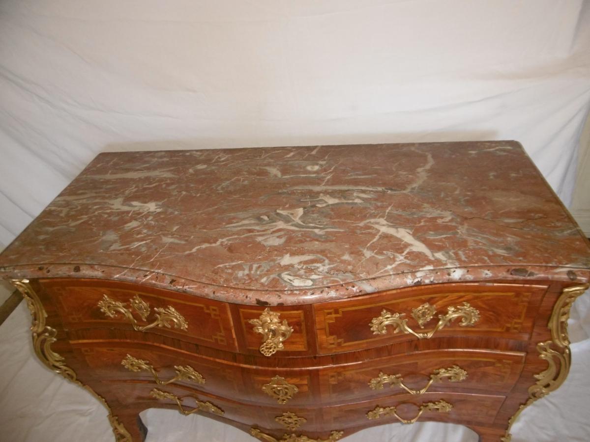 Louis XV Period Curved Commode-photo-2