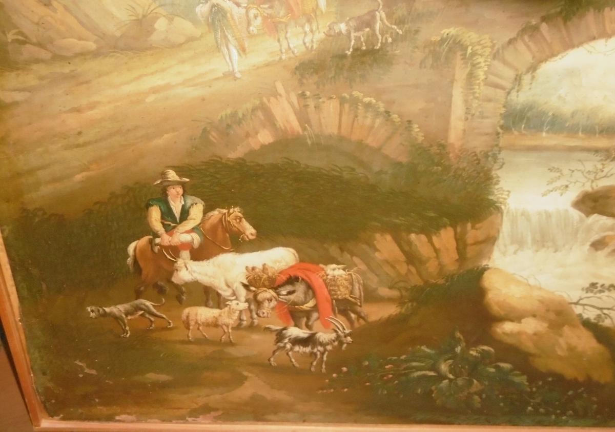 Peinture Paysage XVIIIème-photo-2