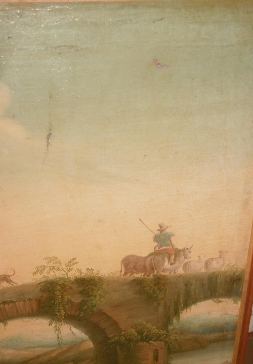 Peinture Paysage XVIIIème-photo-4