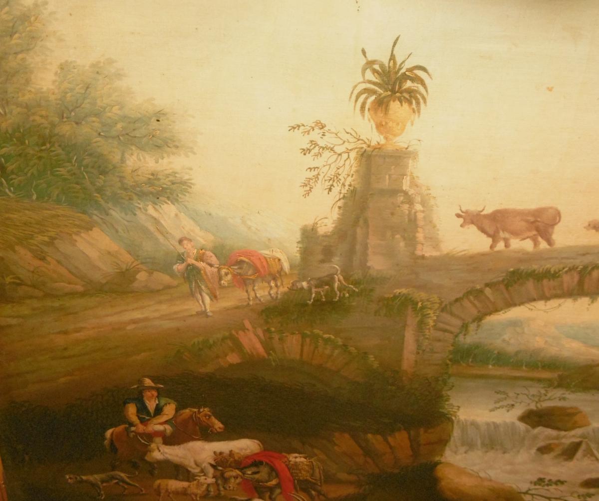 Peinture Paysage XVIIIème-photo-1