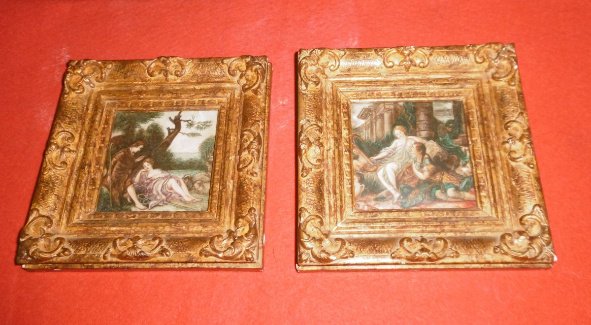Pair Of Miniatures On Ivory