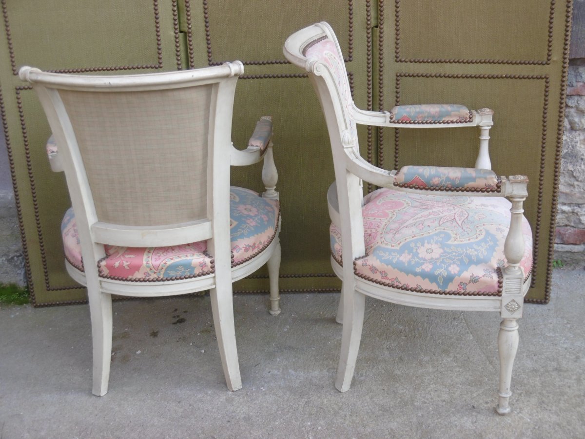 Paire De Fauteuils Louis XVI-photo-2