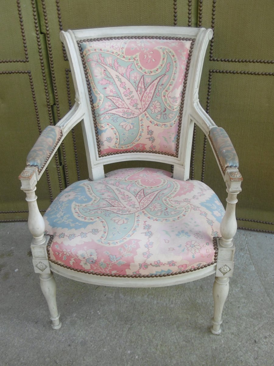 Paire De Fauteuils Louis XVI-photo-3