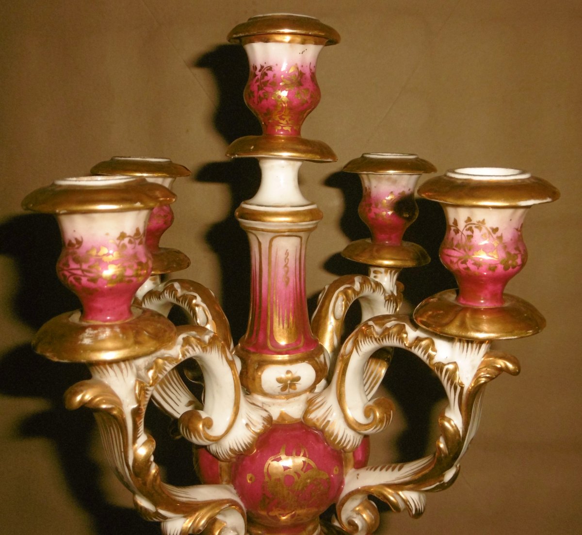 Pair Of Porcelain Candelabra-photo-3