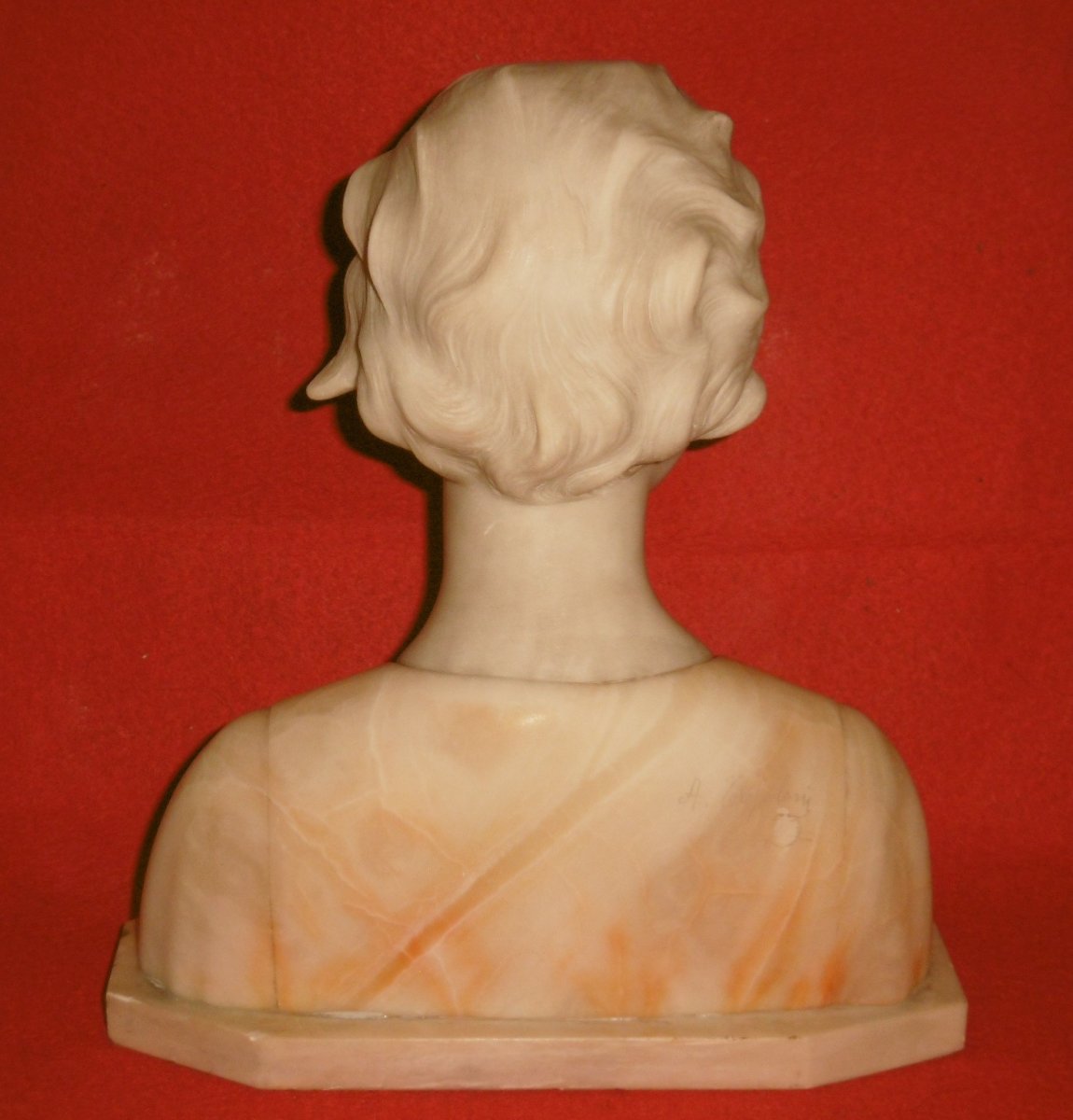 Buste De Fille Signé A. Trefoloni-photo-4