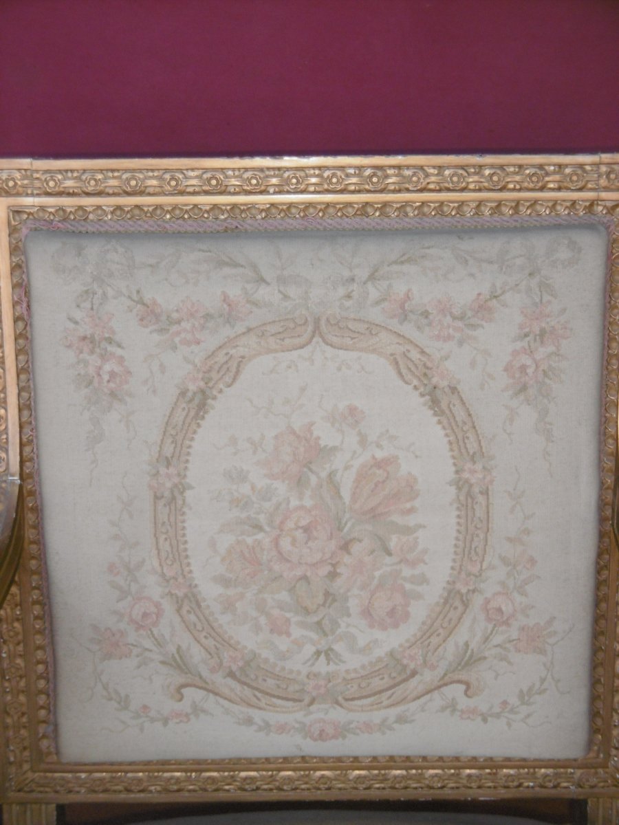 Suite Of Four Large Louis XVI Armchairs-photo-3