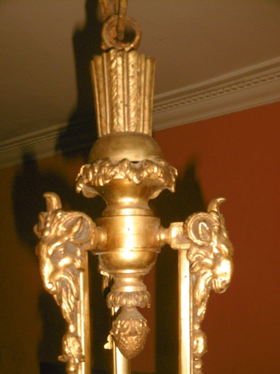 Lustre En Bronze Aux Putti-photo-5