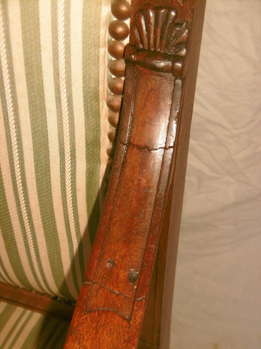 Paire de fauteuils Empire aux têtes de sphinges-photo-8