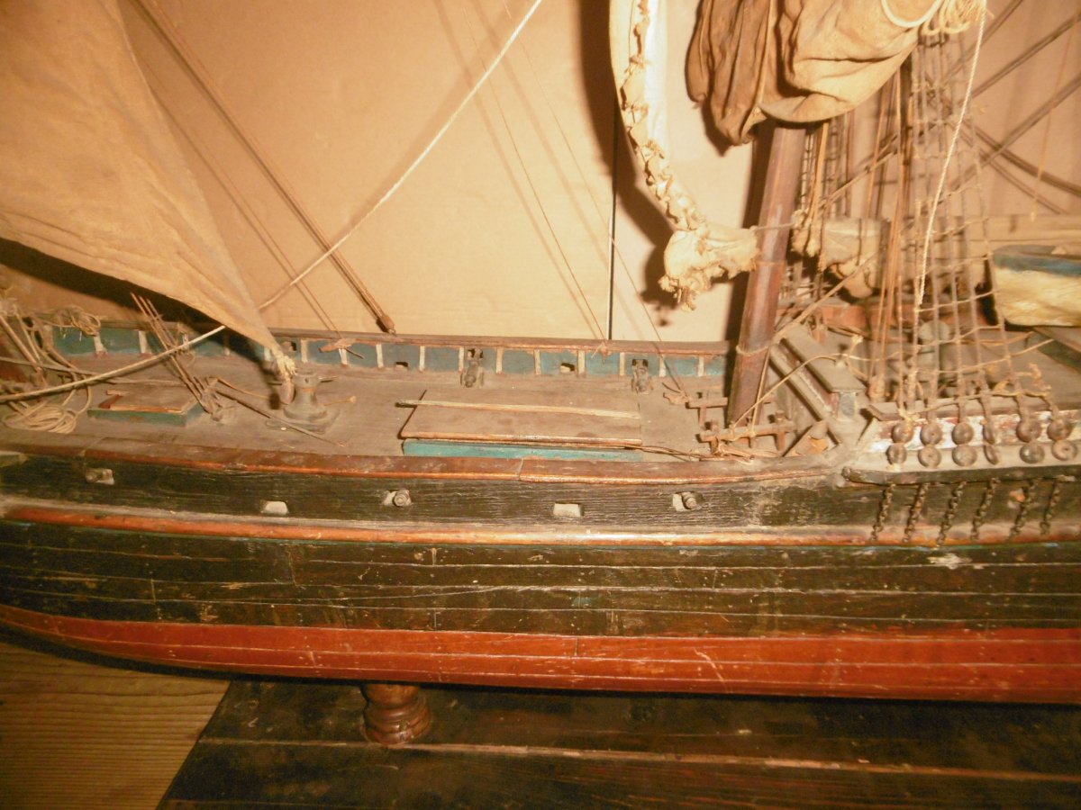 19th Century Sailboat Model-photo-1