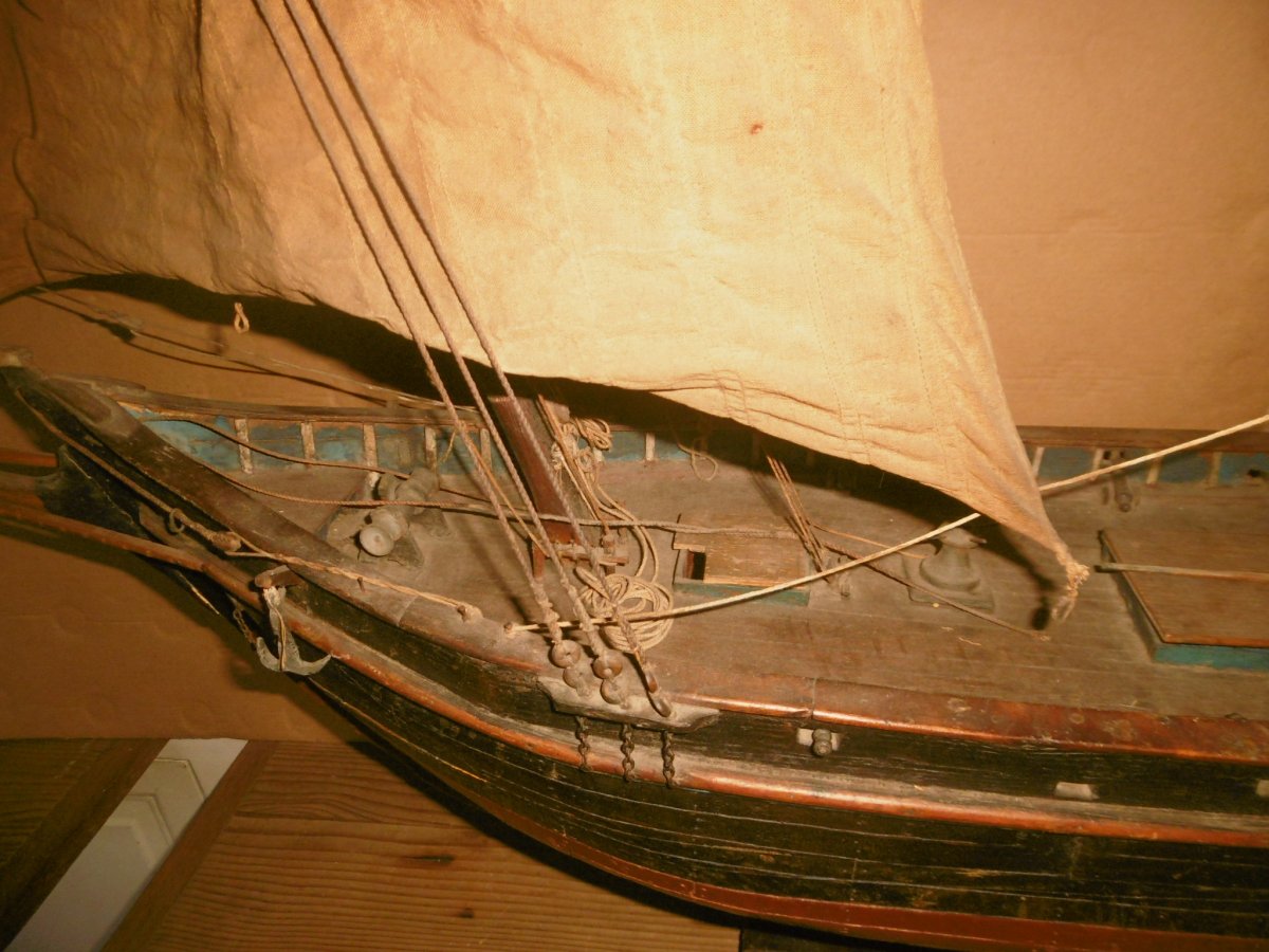 19th Century Sailboat Model-photo-4