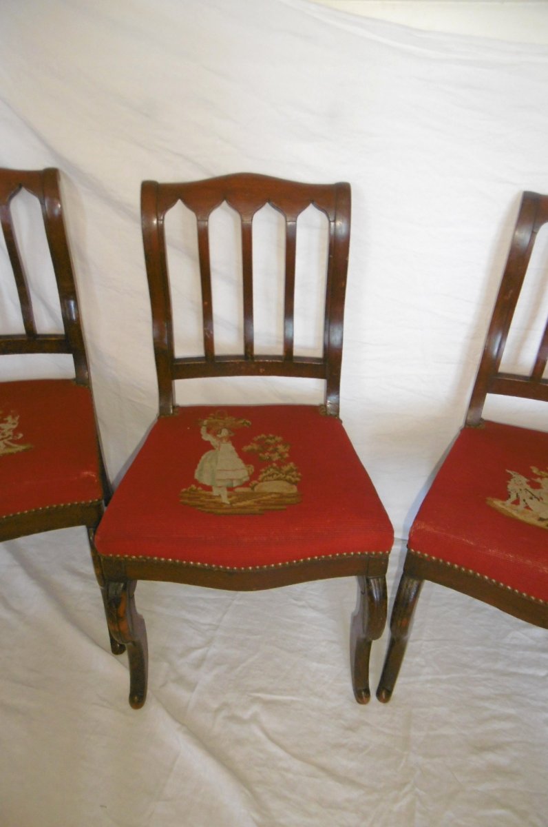 Set Of Six Restoration Chairs-photo-3
