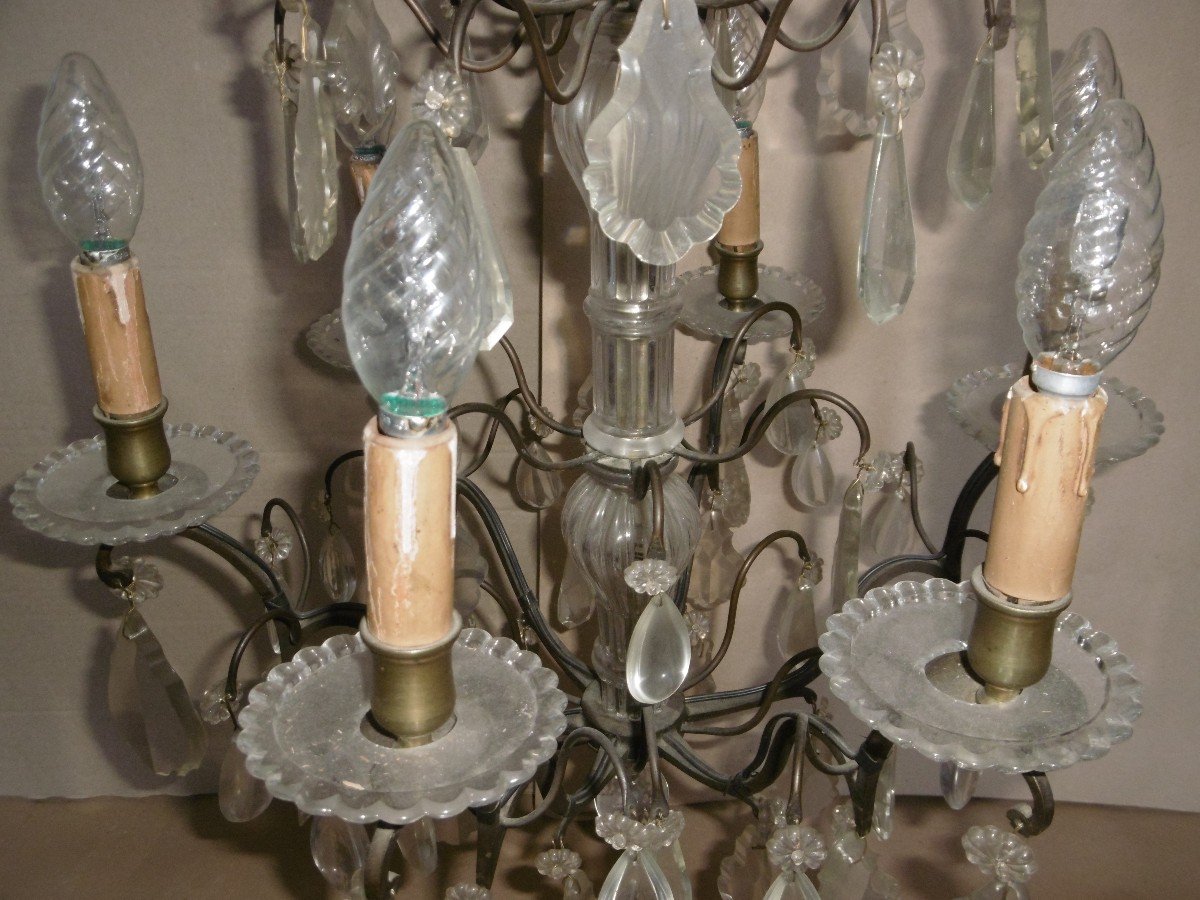 Lustre  Louis XV en cristal-photo-1