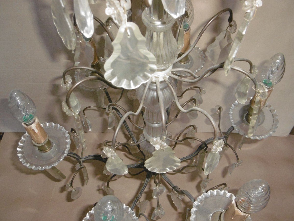 Lustre  Louis XV en cristal-photo-2