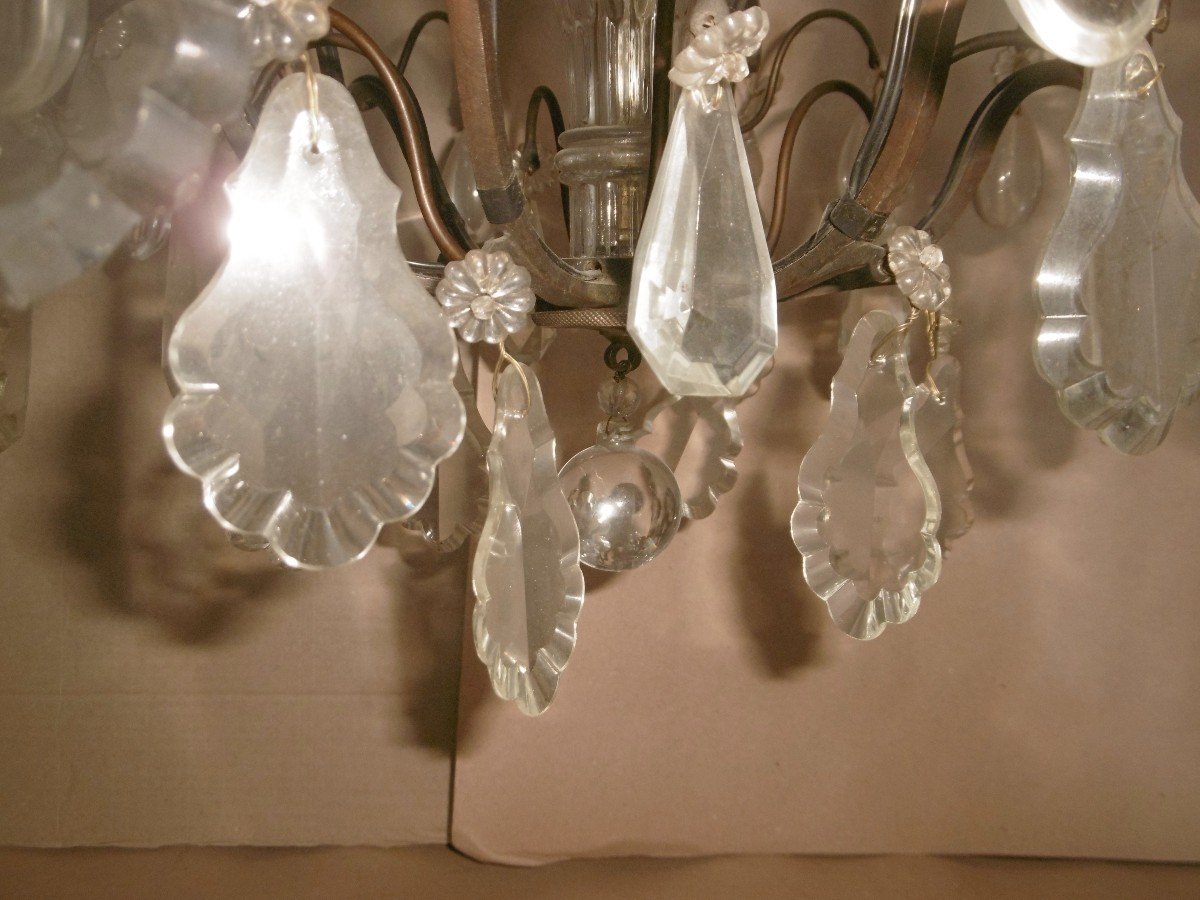 Lustre  Louis XV en cristal-photo-4