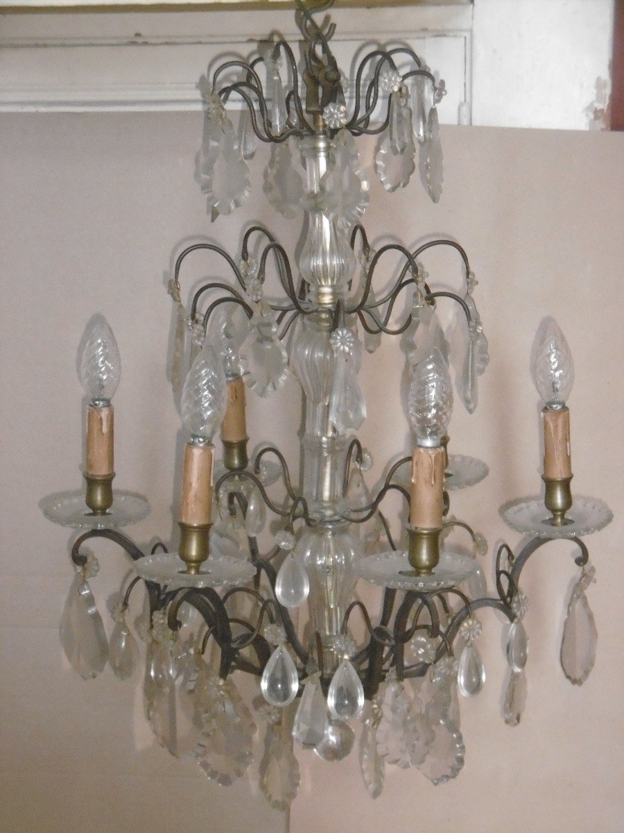 Lustre  Louis XV en cristal