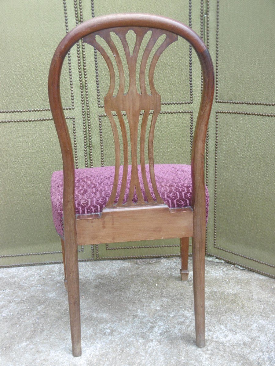 Series Of Ten Solid Mahogany Chairs-photo-3