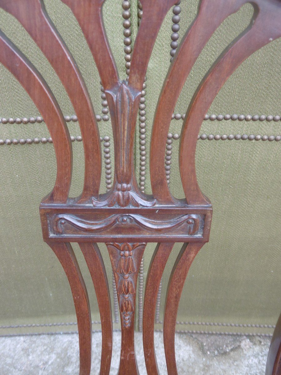 Series Of Ten Solid Mahogany Chairs-photo-3