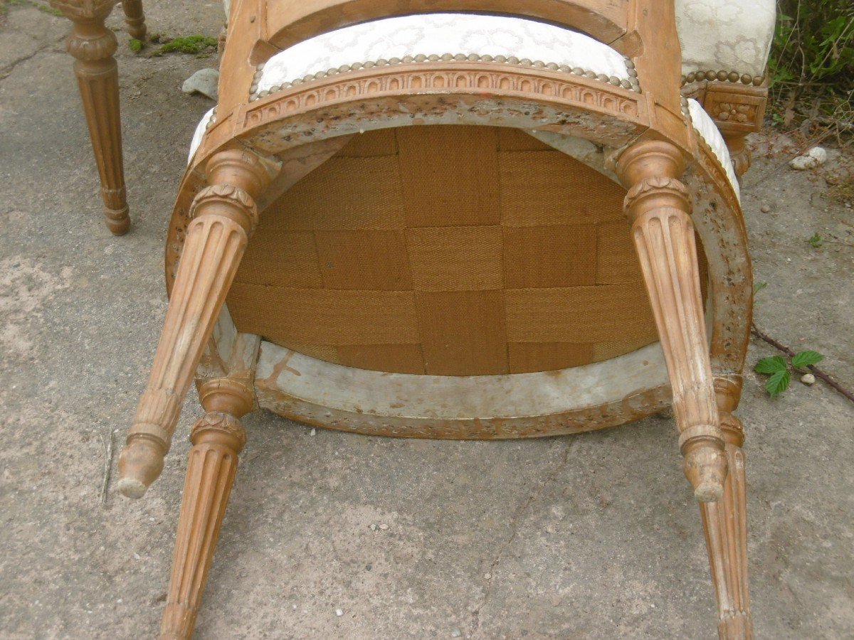 Suite de 4 chaises d'époque Louis XVI-photo-6