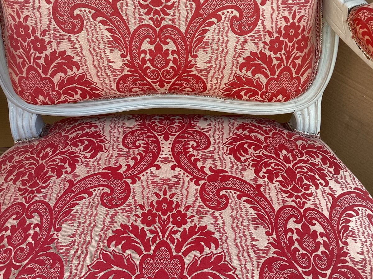 Paire De Fauteuils à Dossier à La Reine Louis XV -photo-3