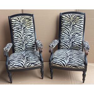 Pair Of Louis-philippe Armchairs