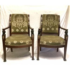 Pair Of Armchairs Return From Egypt