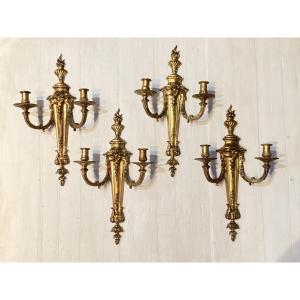 Set Of Four Louis XIV Wall Lights 