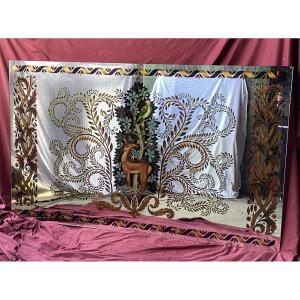 Important miroir églomisé