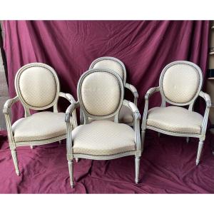 Suite Of Four Louis XVI Armchairs