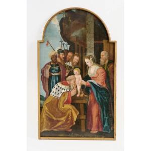 Importante peinture religieuse 18ème 