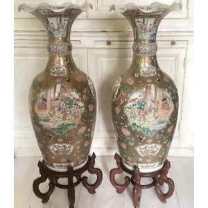 Large Pair Of Chineses Vases