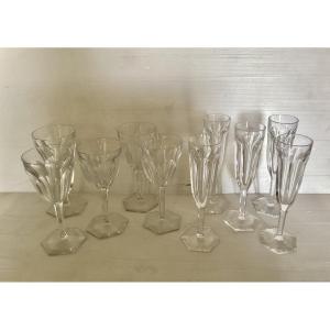 Set Of Ten Baccarat Glasses