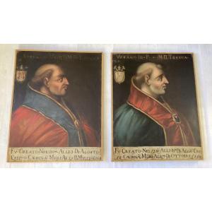 Pair Of Portraits Of A Pope