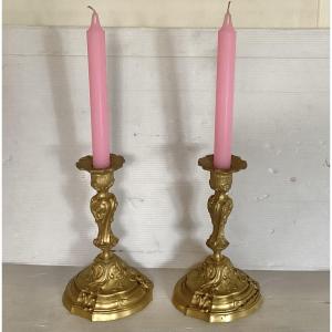 Pair Of Louis XV Candlesticks