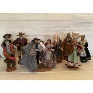 Santons en terre cuite 20ème
