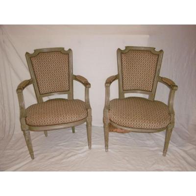 Pair Of Armchairs Louis XVI