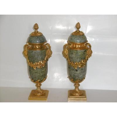 Pair Of Porphyry Cassolettes