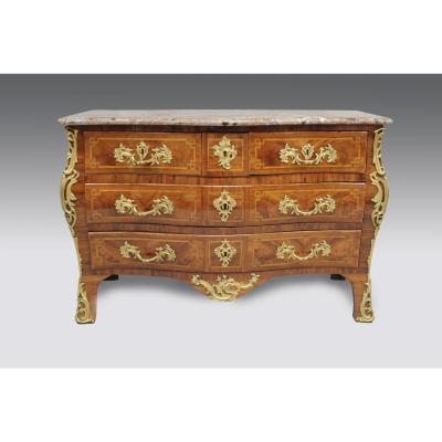 Louis XV Period Curved Commode