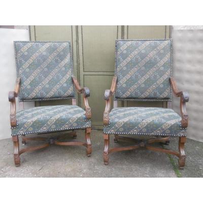 Pair Of Louis XIV Armchairs