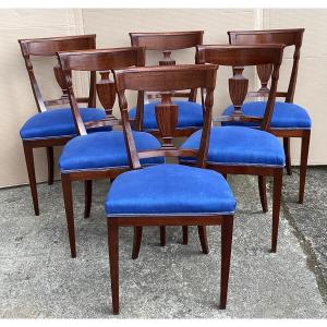 Series Of Six Solid Mahogany Chairs