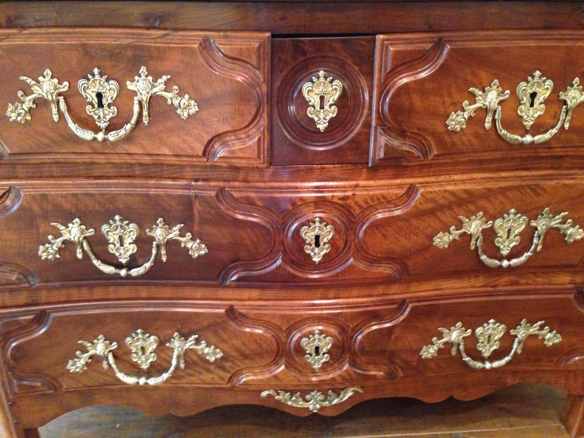Commode Parisienne 18 Ième En Noyer-photo-2