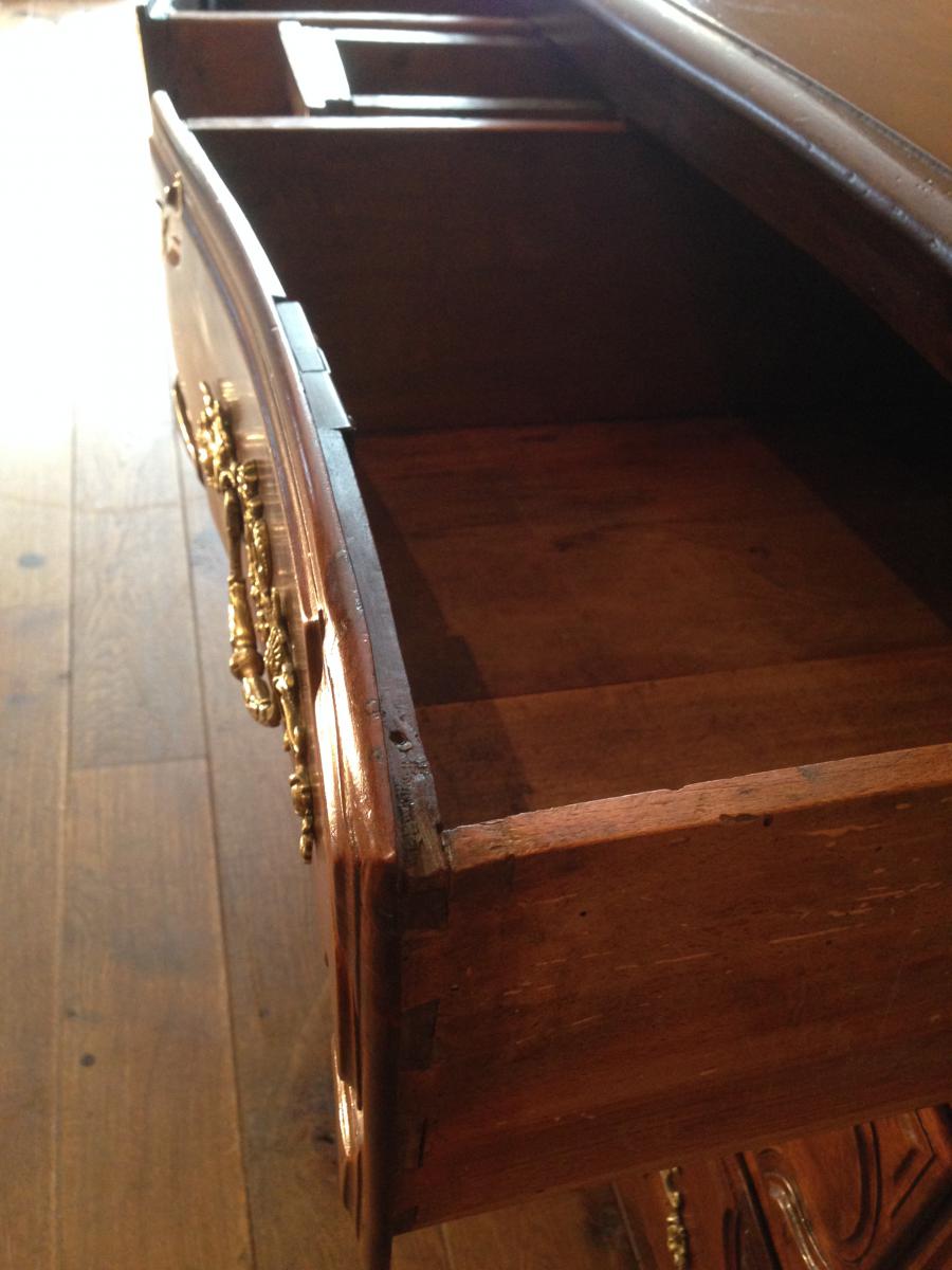 Commode Parisienne 18 Ième En Noyer-photo-2