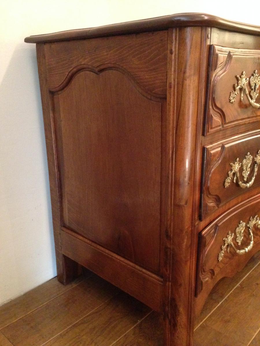 Commode Parisienne 18 Ième En Noyer-photo-4